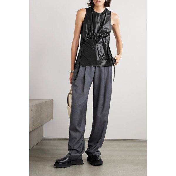 프로엔자슐러 개더 인조 가죽 탑 블랙 1647597317046163