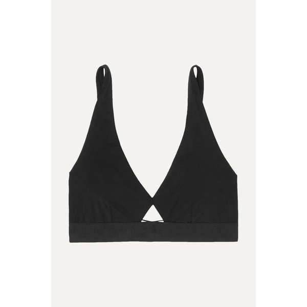 넷 서스테인 할리 스트레치 피마 코튼 저지 소프트컵 브라 블랙 17957409491089261