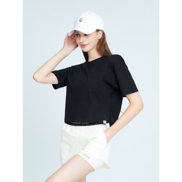 백 슬릿 코튼 숏 슬리브_9COLOR