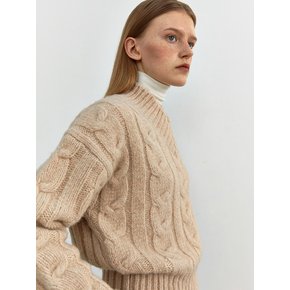 TWW V-NECK CABLE KNIT TOP_3COLORS