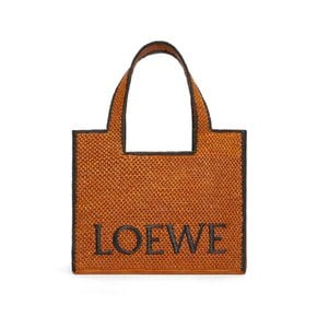 [LOEWE FONT TOTE RAFFIA L] 로에베 라지 폰트 토트 라피아 라탄 핸드백 기은세 브라운