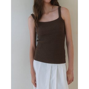 Basic Cotton Buckle Sleeveless - Brown