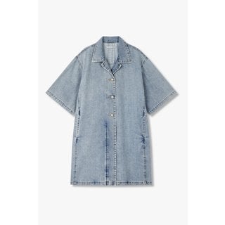 GCUT 숏 슬리브 카라 데님 원피스 7225237004140