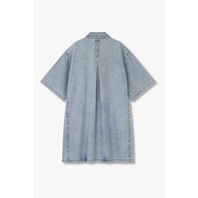 숏 슬리브 카라 데님 원피스 7225237004140