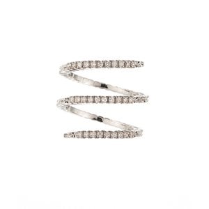 페르테 아리아 다이아3 화이트 링, Aria3 White Ring, 18k gold & dia