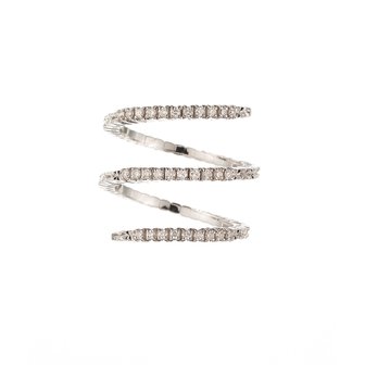 페르테 아리아 다이아3 화이트 링, Aria3 White Ring, 18k gold & dia