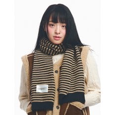 CLASSIC KNIT STRIPE MUFFLER BLACK