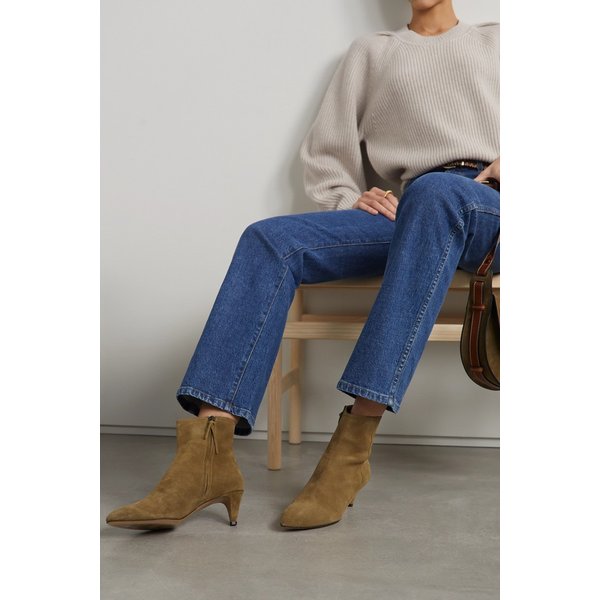 디온 스웨이드 앵클 부츠 라이트 브라운 1647597305533307