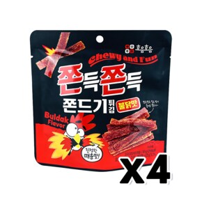 쫀득쫀득 쫀드기튀김 불닭맛 스낵간식 50g x 4개