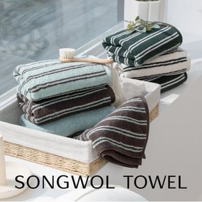 송월 시그니처 더블 스트라이프 코튼 타월 10장 세트