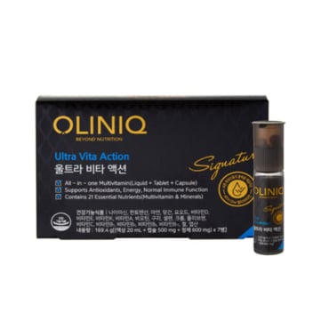 GNC [OLINIQ] 울트라 비타액션 (7병) /액상+정제+캡슐 올인원 멀티비타민