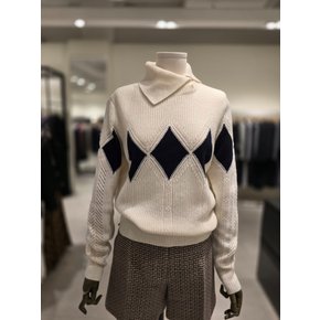 [파주점] 아가일 풀오버 패턴 니트  JPAA1PO116