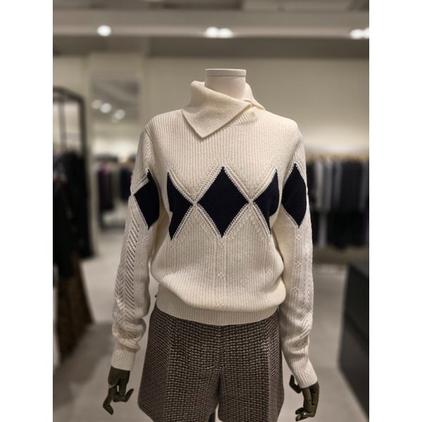 [파주점] 아가일 풀오버 패턴 니트  JPAA1PO116