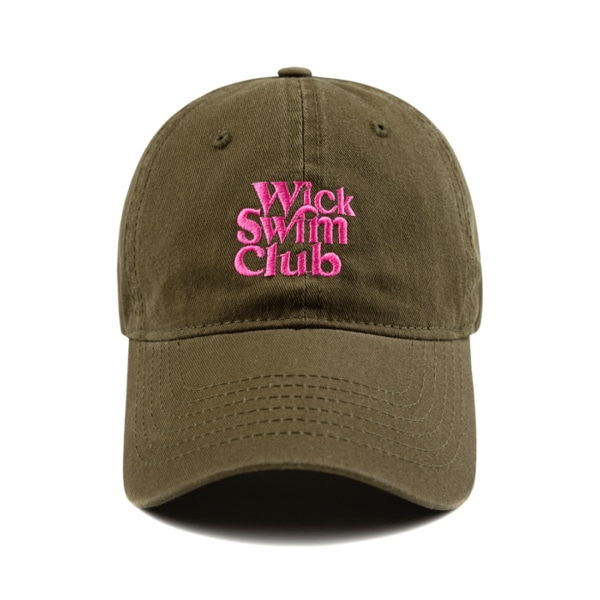SWIMCLUB 워싱 볼캡-카키