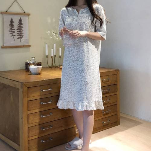 김양리빙 / 단독 빅사이즈 가능 도비 면 100 시원한 여름 원피스잠옷