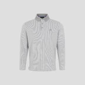 FW25 남성 약기모 하운드투스 잔패턴 칼라 티셔츠 - 그레이 (BJ5941B153)