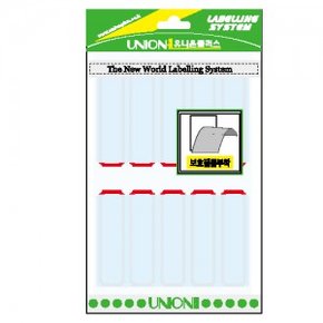 유니온 보호 견출지 UL-410 (7장입)   _ 청색/적색