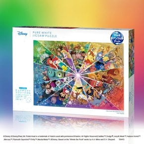 1000 개 지그 소 퍼즐 디즈니 Color Circle (Disney & Disney  Pixar) 퓨어 화이트 (51x73.5cm)