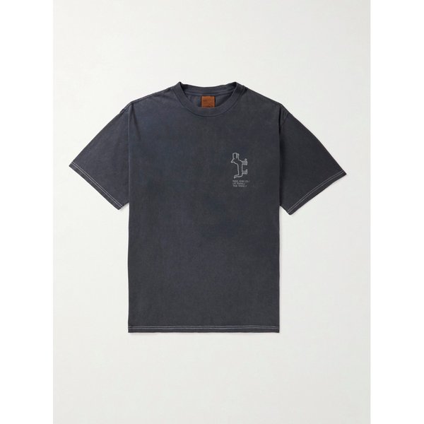 코페 스크래치 트랙 프린트 코튼 저지 티셔츠 46376663162931712