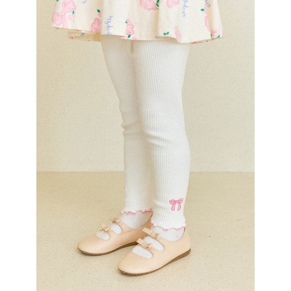 리본자수골지레깅스