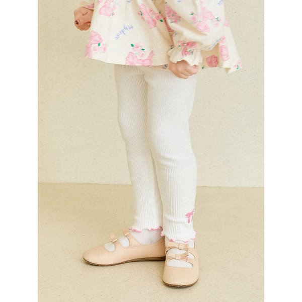 리본자수골지레깅스