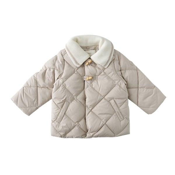 [여주점] [오프라벨 여주점] 밍크뮤 (BE) 니트카라퀼팅다운 (34C14-114-01)