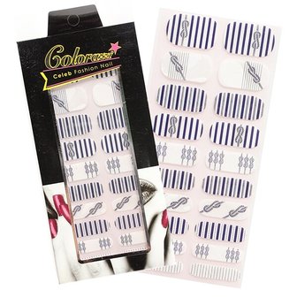 굿즈트리 컬러라치 네일스티커(마린 스트라이프)/셀프 네일아트