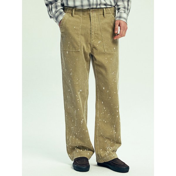 w&s corduroy fatigue pants sand beige
