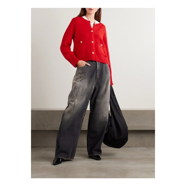 아치4 로산나 캐시미어 가디건 레드 46376663162866757