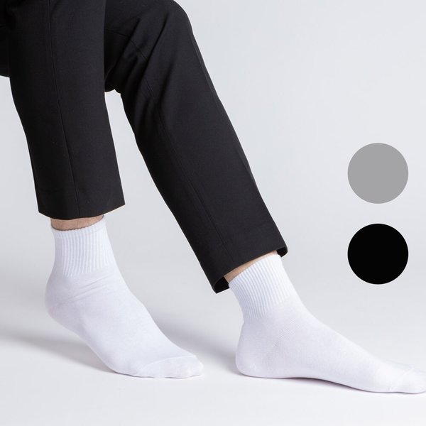 삭스 남여기본 무지양말 10켤레 중목 단목 덧신