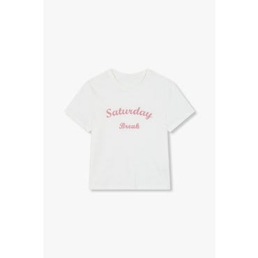 GCUT [25S/S] 자수 레터링 크루넥 티셔츠(7255240111)