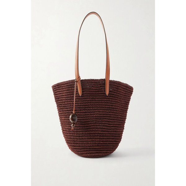 헌팅시즌 가죽 트리밍 위빙 라피아 토트 46376663163024208