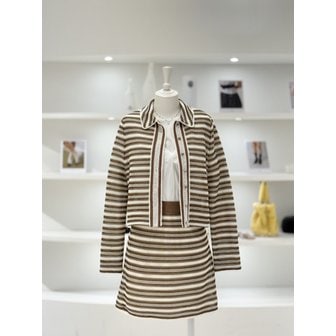 듀엘 [여주점] 여성 카라 스트라이프 싱글 자켓 (L262PSC037)