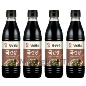 청정원 햇살담은 자연 숙성 발효 국간장 500ml 4개