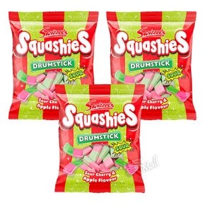 스위즐스 드럼스틱 스쿼시 사워 체리 앤 애플 젤리 3팩 SWIZZELS DRUMSTICK SQUASHIES SOUR CHER