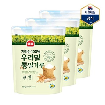 대림선 우리밀 통밀가루 750g  지리산  X 3개_P341038523