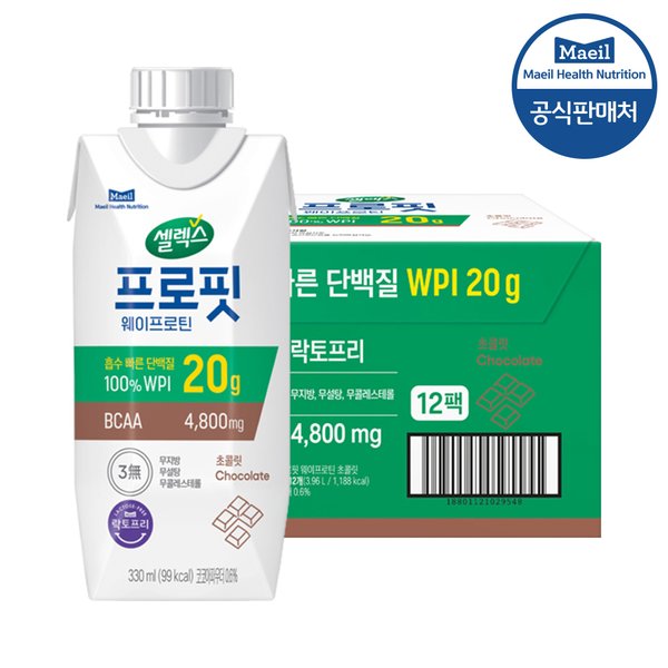 프로핏 드링크 WPI 초콜릿 330ml 12팩