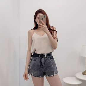 브이넥 슬립 끈나시 슬리브리스_P308735478