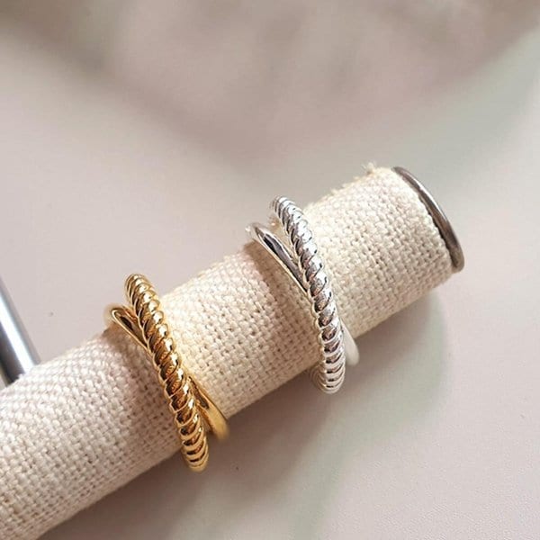 [옷자락] 여자 유니크 꼬임 트위스트 크로스 반지