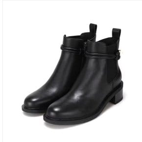 [파주점] [바바라] 소가죽 주얼리 앵클부츠 5cm  (BBG863BK)