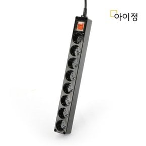 멀티탭 8구 과부하 차단 블랙 멀티콘센트 1.5M