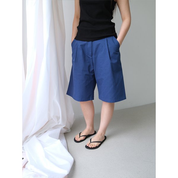 cotton bermuda pants (french blue)