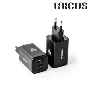 우니쿠스 공식판매점 GaN 65W USB PD 멀티 3포트 초고속 충전기 UNPD65W PD3.0 PPS