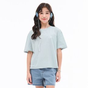 여아 로고 반팔 쿨티셔츠_P395307237