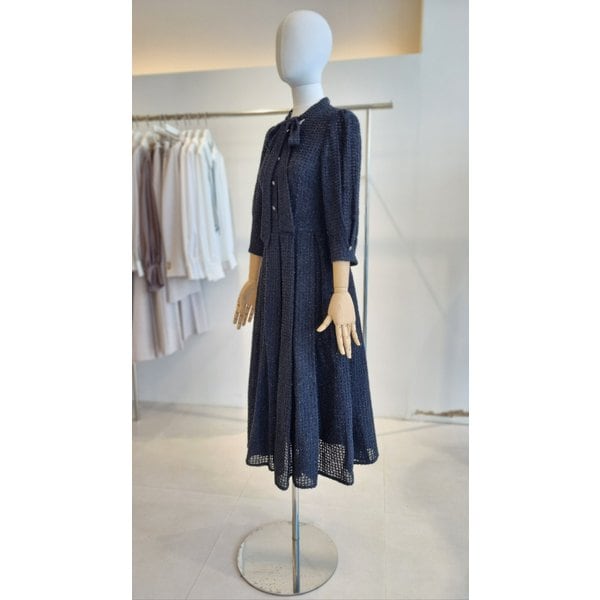 [여주점] [JJ 지고트] 여성 글리터 체크 타이 플리츠 원피스 GR2A0OP201