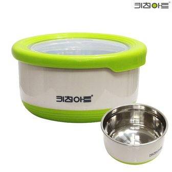 키친아트 라팔 스텐레스 더블푸드박스 730ml 보관용기 스텐용기