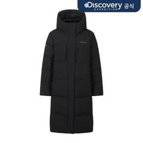 여성 레스터G 구스다운 롱패딩 (BLACK)