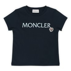 몽클레어 24 S/S 키즈 레터링 로고 패치 반팔(네이비) 8C00005 83907 778