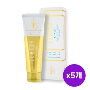 LEBON 르봉 프랑스 화이트닝 미백 치약 르화이트 75mlx5개