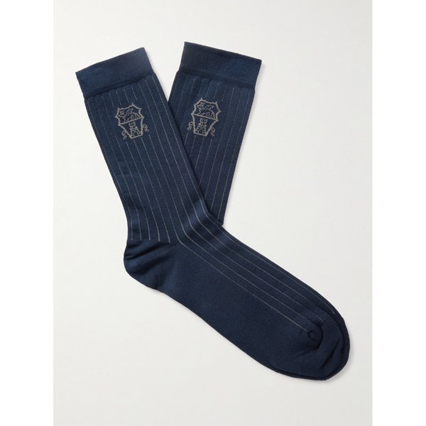 브루넬로쿠치넬리 로고 자카드 코튼 양말 46376663162997948